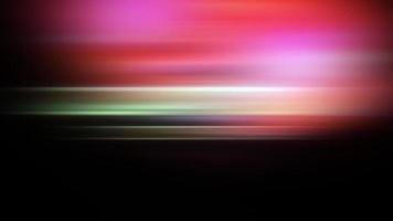 Efecto de destello de luz óptica en movimiento horizontal multicolor desde el centro, video