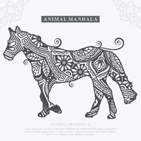 vector de mandala animal. decorativo vintage. ilustración vectorial.