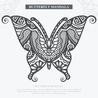 vector de mandala de mariposa. decorativo vintage. ilustración vectorial.