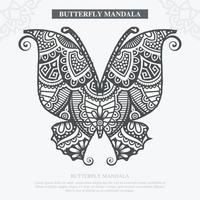 vector de mandala de mariposa. decorativo vintage. ilustración vectorial.