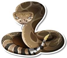 una plantilla de pegatina de personaje de dibujos animados de serpiente