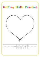 Printable Shapes Cutting Skills Preschool Activity vector
