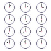 clock icon vector - bundle set - stroke editable