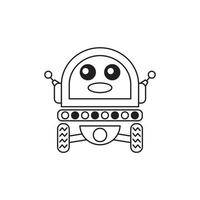 Robots outline vector icon. Thin line black robots icon, flat vector simple element illustration from editable artificial intelligence concept isolated on white background