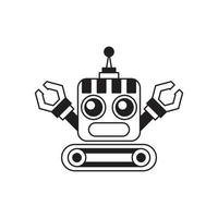 Robots outline vector icon. Thin line black robots icon, flat vector simple element illustration from editable artificial intelligence concept isolated on white background