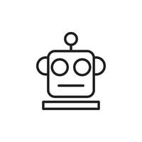 Robots outline vector icon. Thin line black robots icon, flat vector simple element illustration from editable artificial intelligence concept isolated on white background