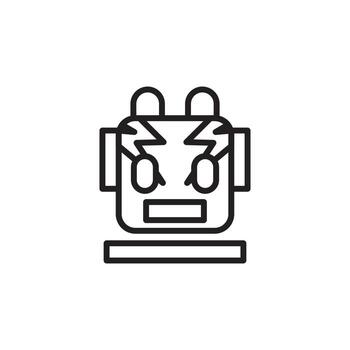 robots delinean el icono de vector. Icono de robots negros de línea delgada, ilustración vectorial simple de elemento plano del concepto de inteligencia artificial editable aislado sobre fondo blanco. vector
