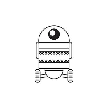 Robots outline vector icon. Thin line black robots icon, flat vector simple element illustration from editable artificial intelligence concept isolated on white background