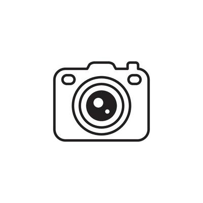 Camera line icon. Studio camera for photographer outline symbol. Vector isolated on white.