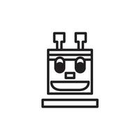 Robots outline vector icon. Thin line black robots icon, flat vector simple element illustration from editable artificial intelligence concept isolated on white background