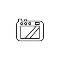 Camera line icon. Studio camera for photographer outline symbol. Vector isolated on white.