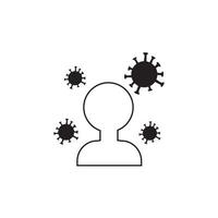 icons on the theme of corona virus covid 19 - stay at home vector logo illustration