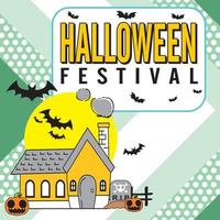 Ilustración de vector de plantilla de papel tapiz de fondo de festival de halloween