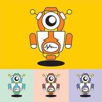 vector de logotipo de robot - bot de chat - tecnología del futuro - inteligencia artificial - lo mejor para la mascota de su negocio