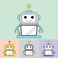 robot logo vector - chat bot - future technology - Artificial Intelligence - best for your business mascot