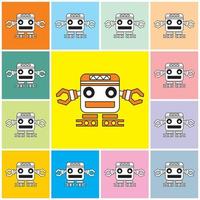 robot logo vector illustration - future technology - Artificial Intelligence - best for your business mascot