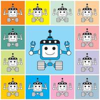 robot logo vector illustration - future technology - Artificial Intelligence - best for your business mascot