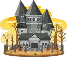 Haunted house at daytime scene vector