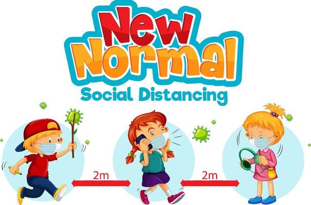 New Normal with people keeping social distancing