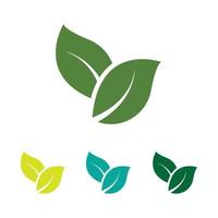 leaf logo set illustration design vector