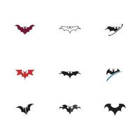 bat vector icon logo template