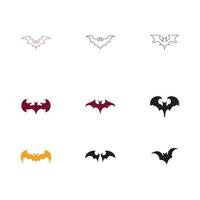 bat vector icon logo template