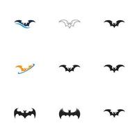 bat vector icon logo template