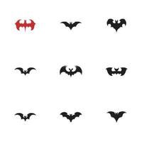 bat vector icon logo template