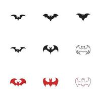 bat vector icon logo template