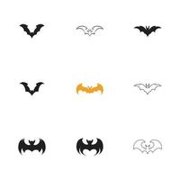 bat vector icon logo template