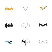 bat vector icon logo template