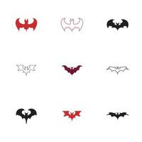 bat vector icon logo template