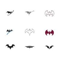 bat vector icon logo template