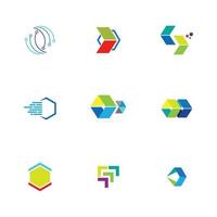 Modern logo concept design for fintech and digital finance technologies vector