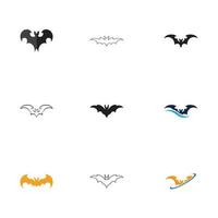 bat vector icon logo template