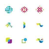 Diseño de concepto de logotipo moderno para tecnologías de finanzas digitales y fintech. vector