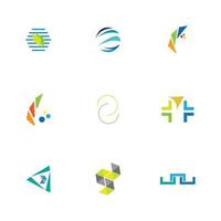 Modern logo concept design for fintech and digital finance technologies vector