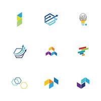Modern logo concept design for fintech and digital finance technologies vector