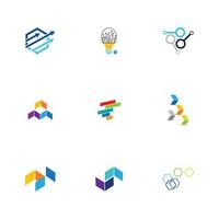 Modern logo concept design for fintech and digital finance technologies vector