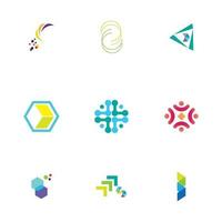 Modern logo concept design for fintech and digital finance technologies vector