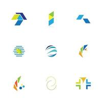 Modern logo concept design for fintech and digital finance technologies vector