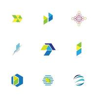 Modern logo concept design for fintech and digital finance technologies vector