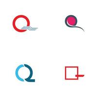 Letter Q Business corporate abstract unity vector logo design template