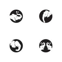 Elephant icon and symbol vector template illustration