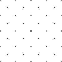 Seamless pattern geometric monochrome minimalistic cross. vector