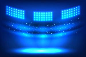 Stadium arena lights. vector