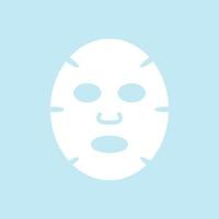 Facial mask flat design icon. Medicine, cosmetology and health care. vector