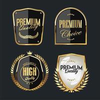 Collection of premium quality badges and labels template vector