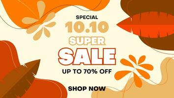 10.10 shopping  day super sale banner background vector