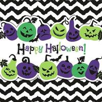 Halloween background of cheerful pumpkins. photo